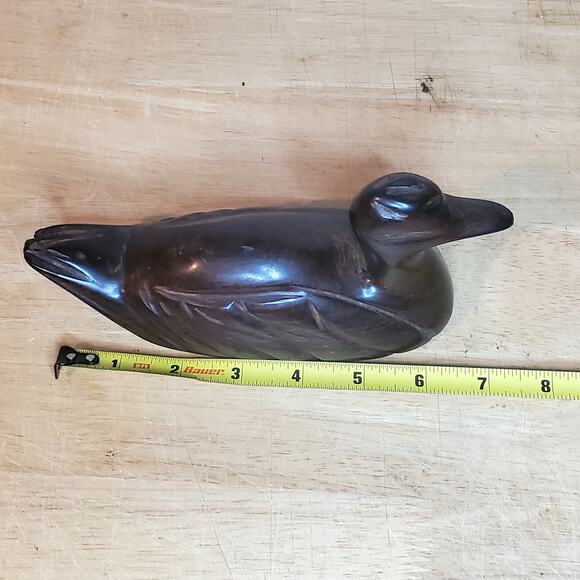 Wooden Duck Decoy Decor Vintage Carved 3.5" - Picture 5 of 10